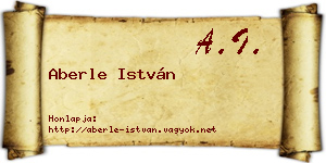 Aberle István névjegykártya