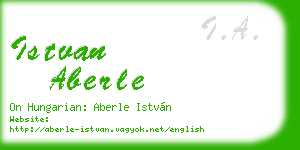 istvan aberle business card